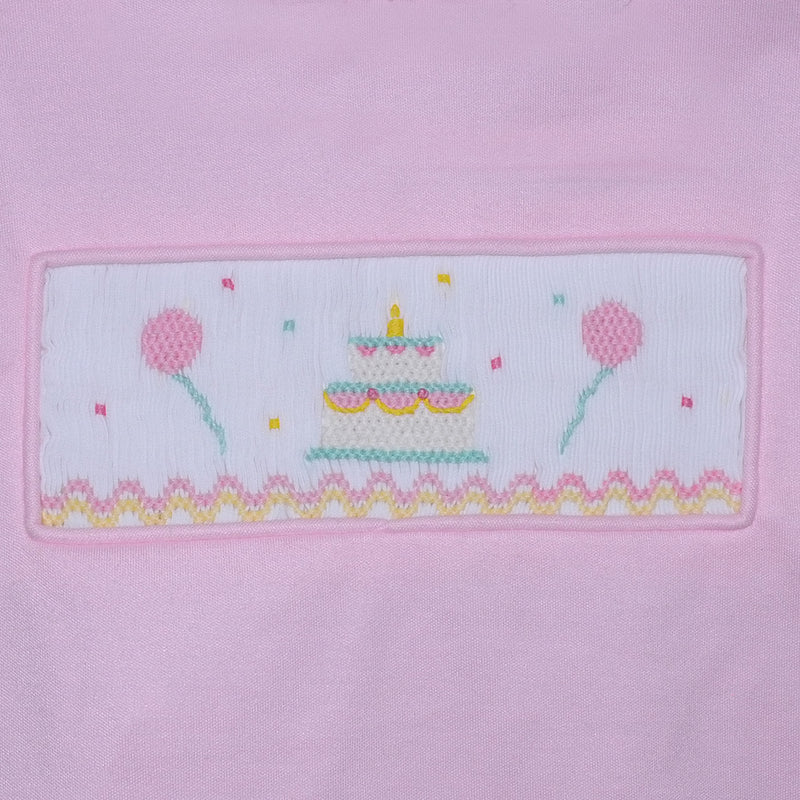 EMMA PARTY TIME PINK SMOCKED BLOUSE