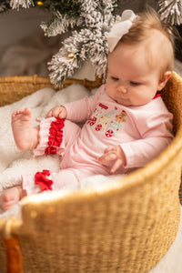 CHRISTMAS TRAIN GIRLS ROMPER