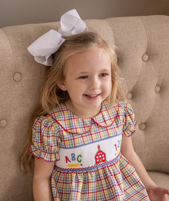 SCHOOL DAYS SMOCKED DRESS