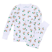 MINI MALLARD PRINT LONG PAJAMAS