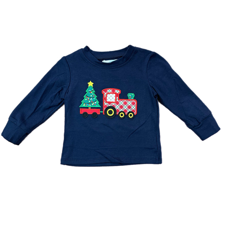 CHRISTMAS TRAIN BOYS LONG SLEEVE TEE