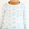 PRECIOUS PUMPKINS PRINT LONG PAJAMAS BLUE
