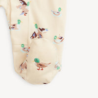 QUACK ME UP ORGANIC COTTON MAGNETIC FOOTIE