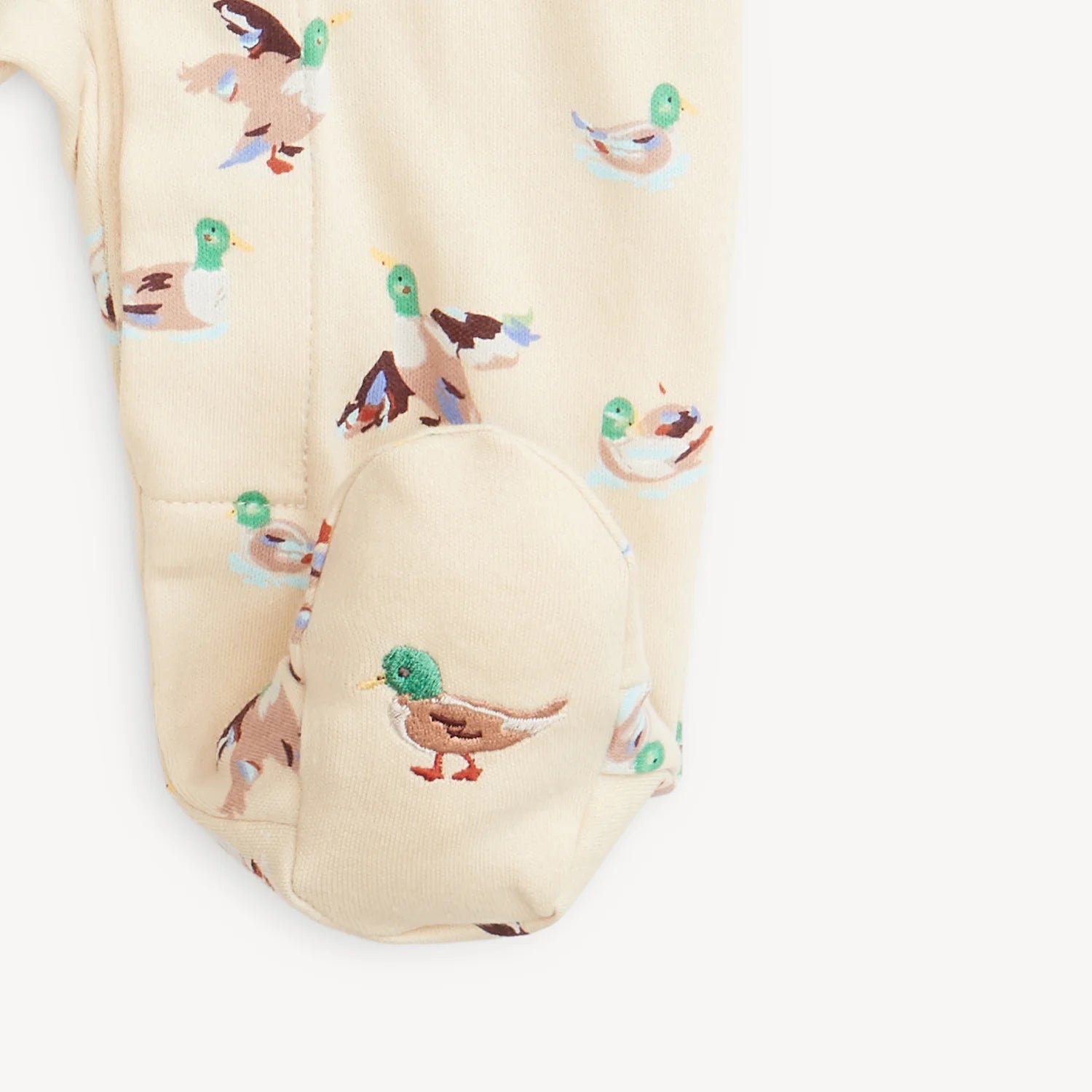QUACK ME UP ORGANIC COTTON MAGNETIC FOOTIE