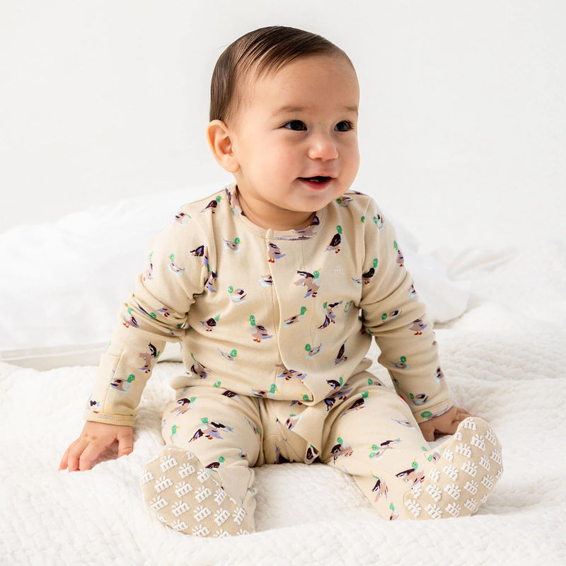 QUACK ME UP ORGANIC COTTON MAGNETIC FOOTIE