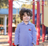FIRETRUCK APPLIQUE POLO ROMPER