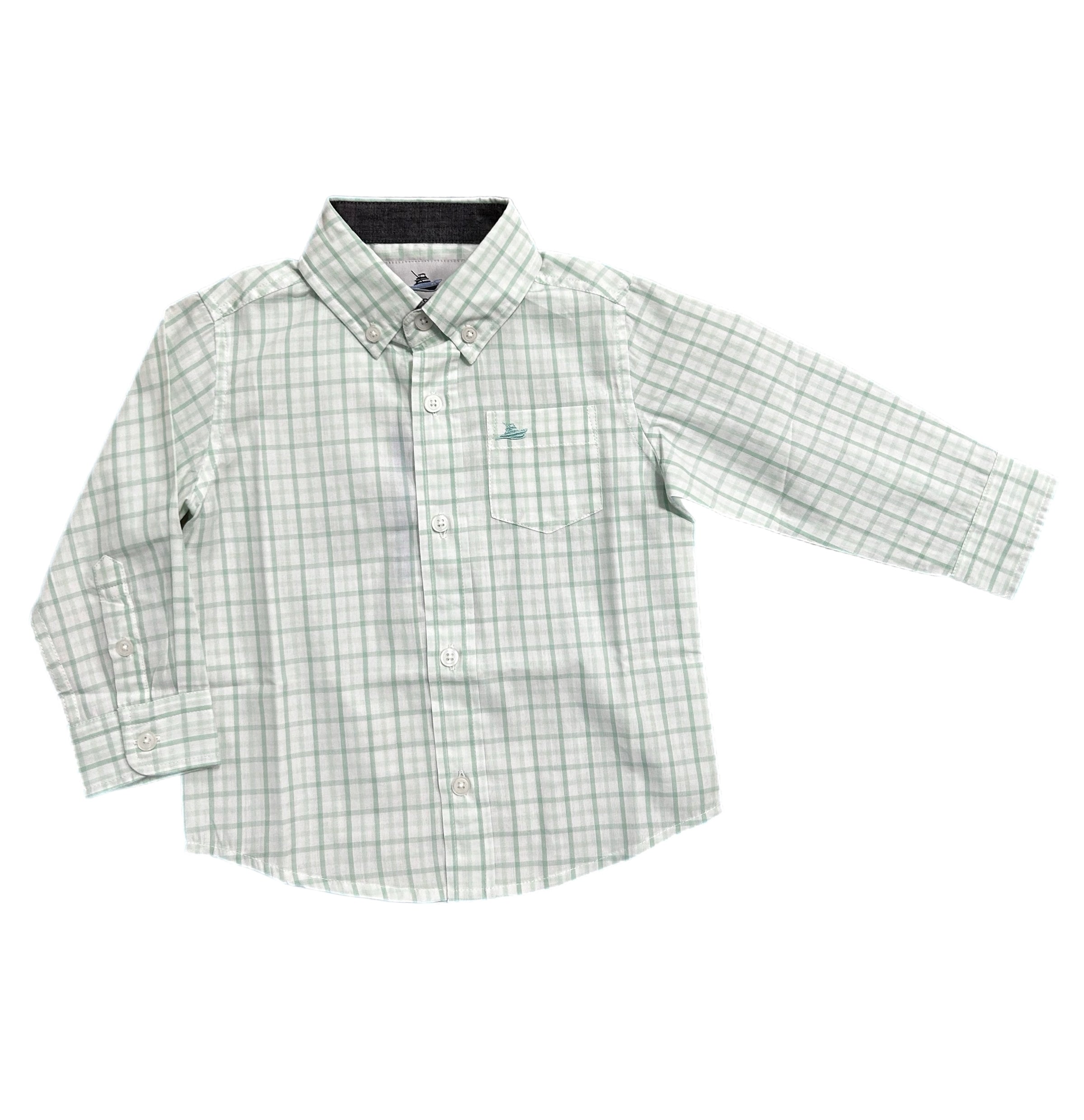 LS DRESS SHIRT (MISTY JADE)
