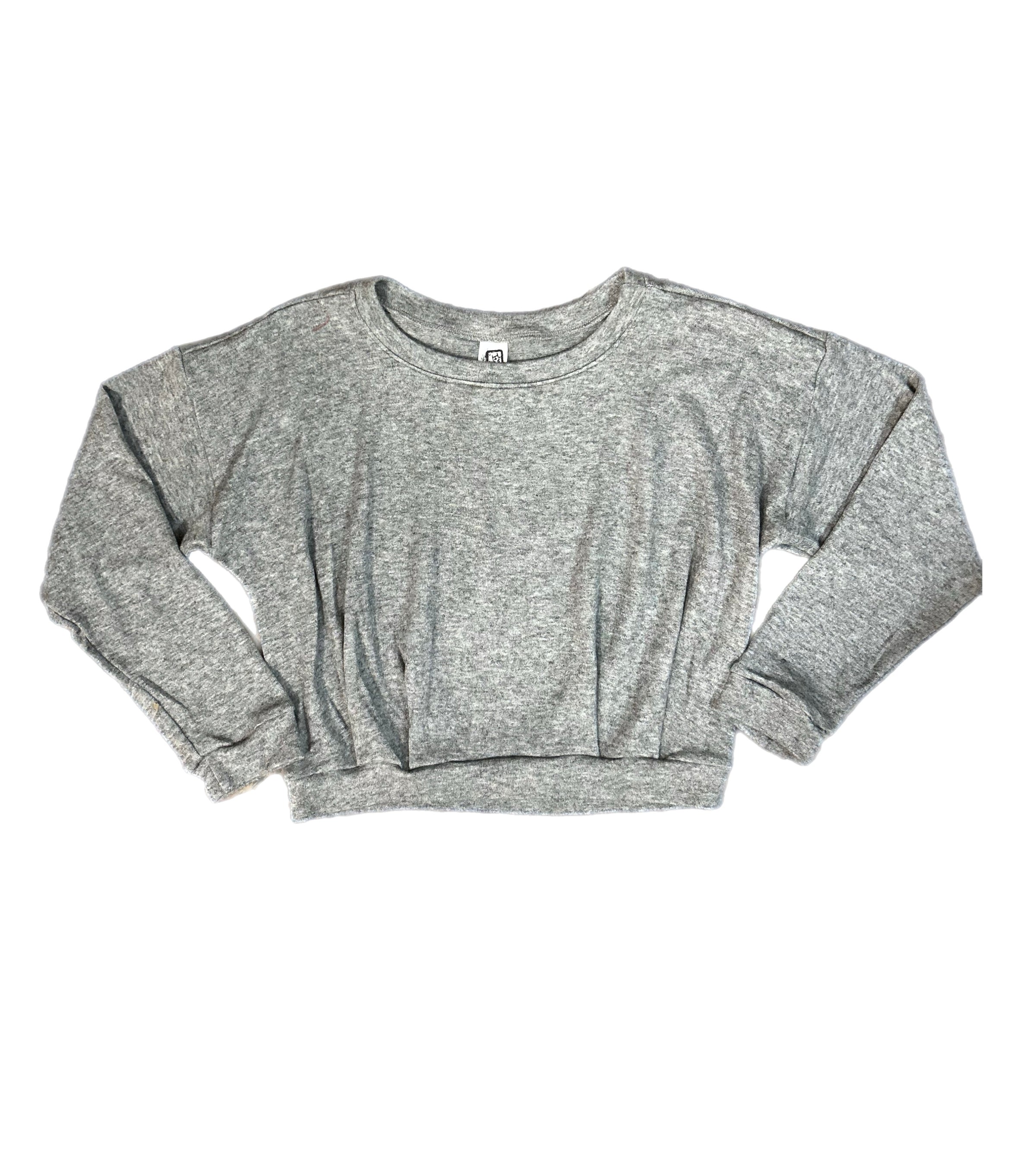 TWEEN CASHMERE LONG SLEEVE TOP - H. GREY