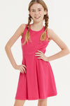 TWEEN CUTOUT BACK FIT AND FLARE SLEEVELESS DRESS