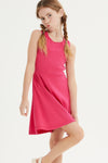 TWEEN CUTOUT BACK FIT AND FLARE SLEEVELESS DRESS