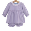 GEORGIA BLOOMER SET IN LAVENDER STRIPE