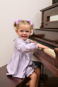 GEORGIA BLOOMER SET IN LAVENDER STRIPE