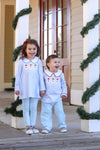 BOYS SANTA APPLIQUE PANT SET