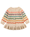 RUFFLE HEM HEARTS SWEATER