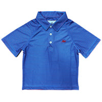 NAVY AND RED STRIPE POLO