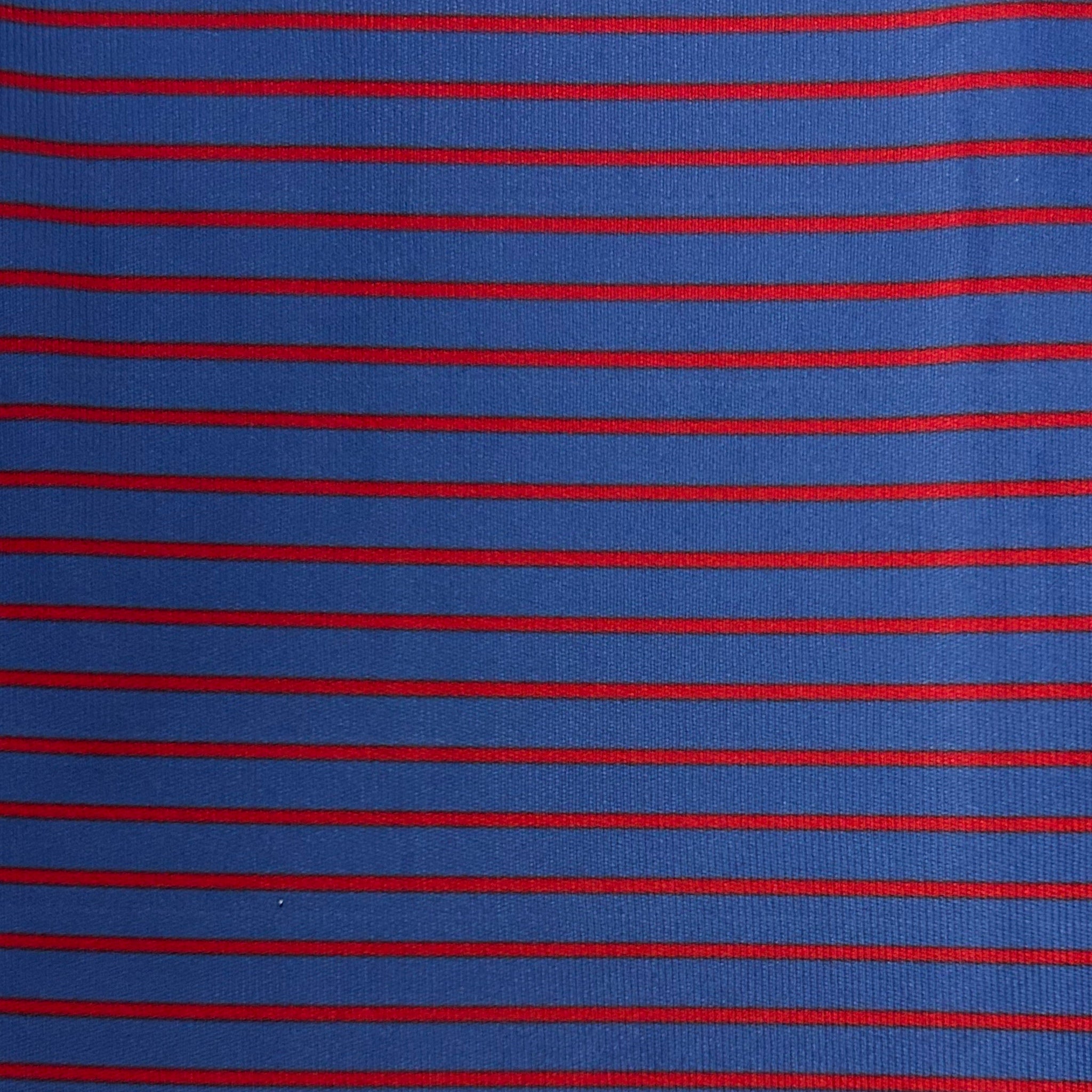 NAVY AND RED STRIPE POLO