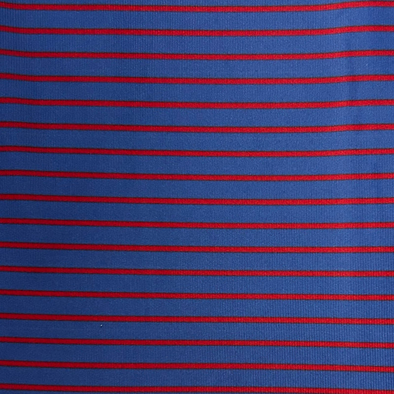 NAVY AND RED STRIPE POLO