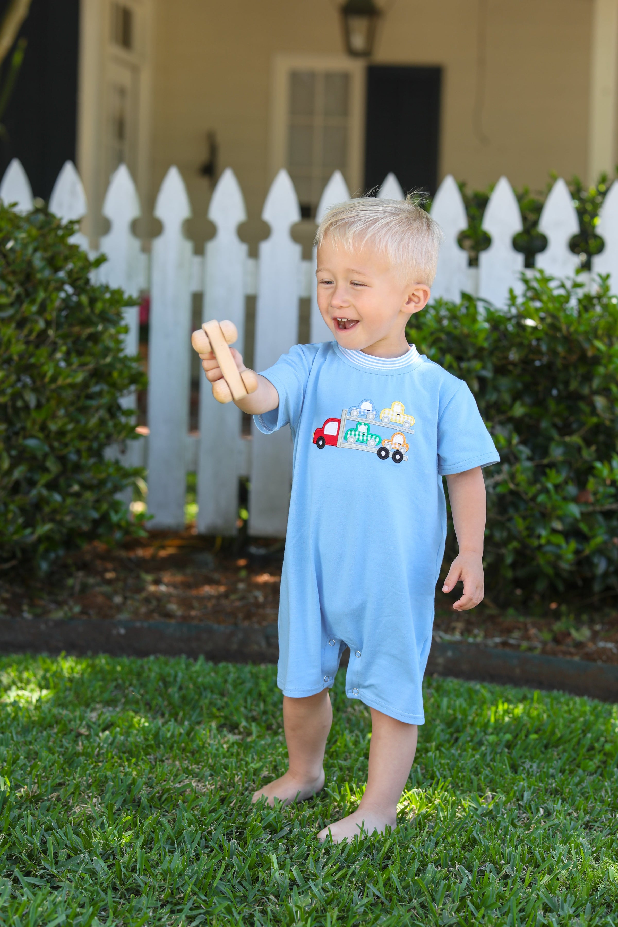 CAR HAULER BOY ROMPER