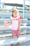 TAKE ME OUT TO THE BALLGAME FLUTTER SHORT SET