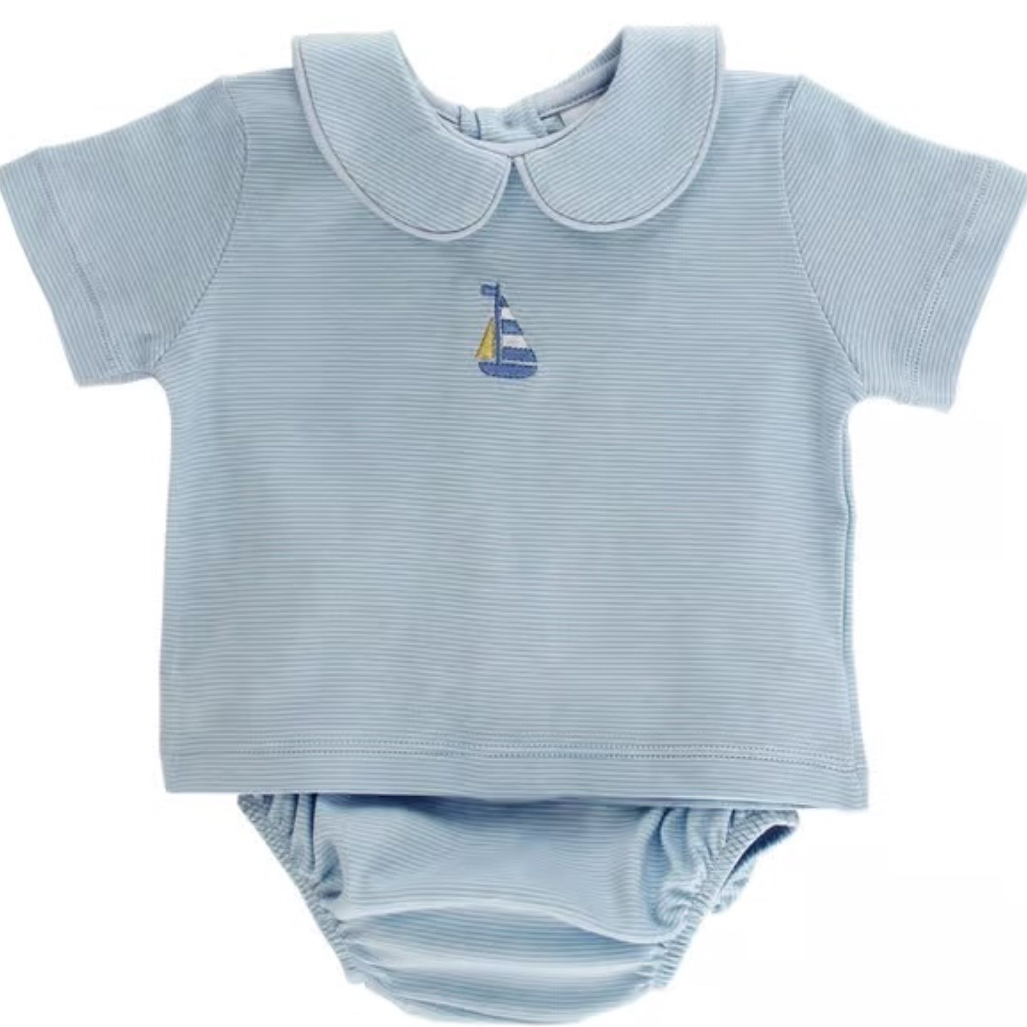 SAILBOAT BOY DIAPER COVER SET