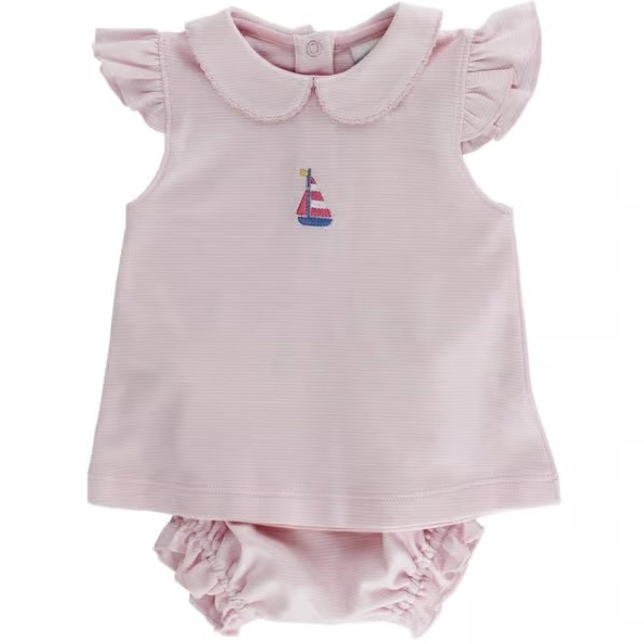 SAILBOAT GIRL  DIAPER COVER SET