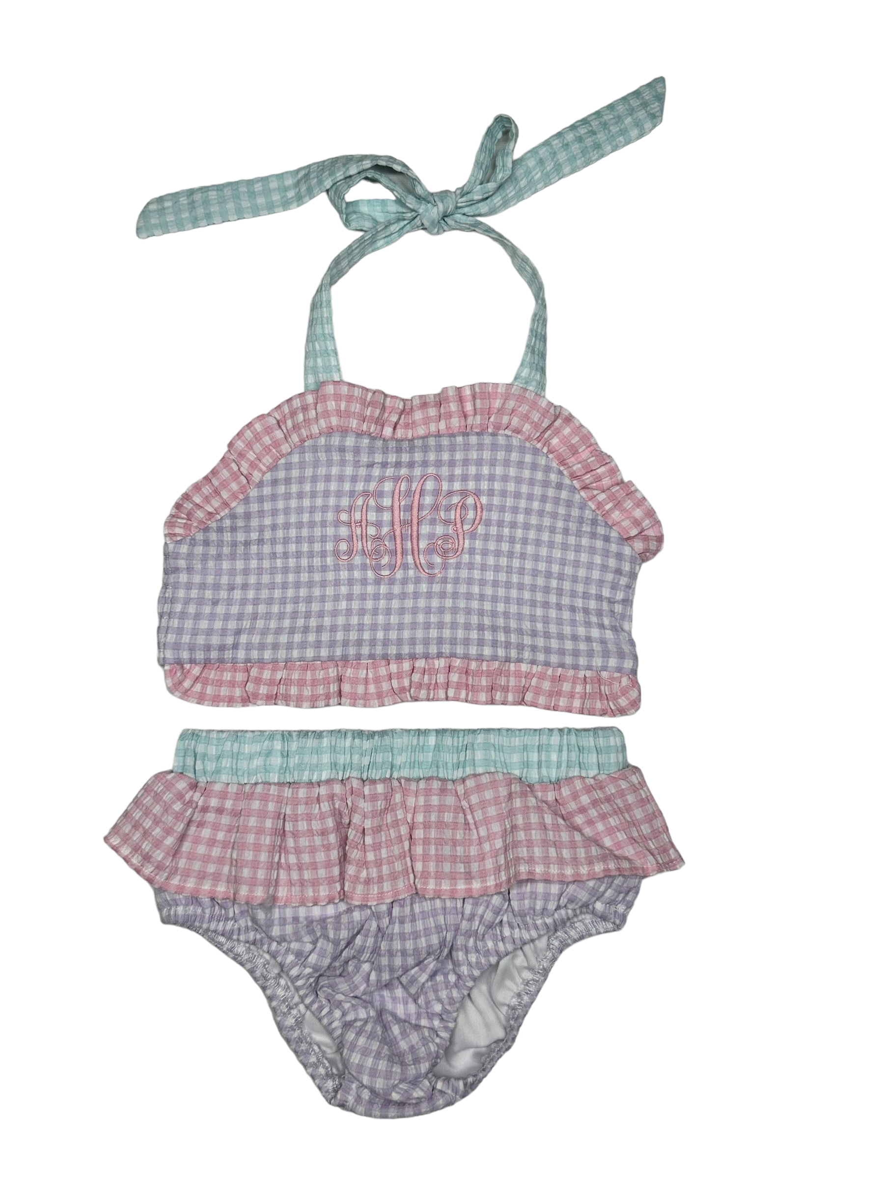 PASTEL COLORBLOCK 2 PIECE SWIM SUIT