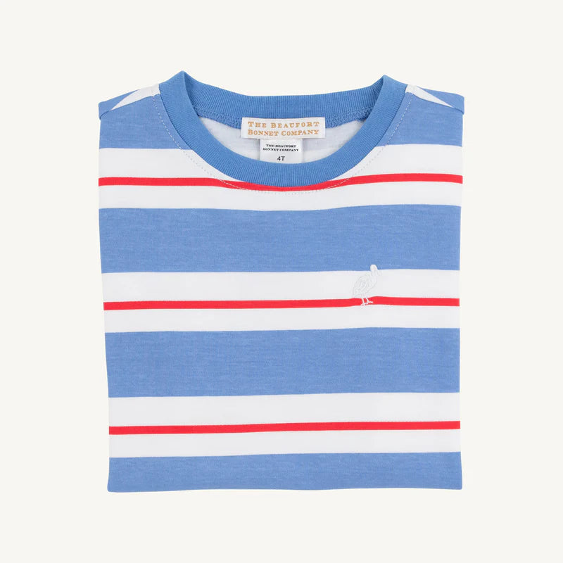 CARTER CREWNECK BARBADOS BLUE, RICHMOND RED, & WORTH AVENUE WHITE STORK