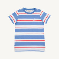 CARTER CREWNECK BARBADOS BLUE, RICHMOND RED, & WORTH AVENUE WHITE STORK