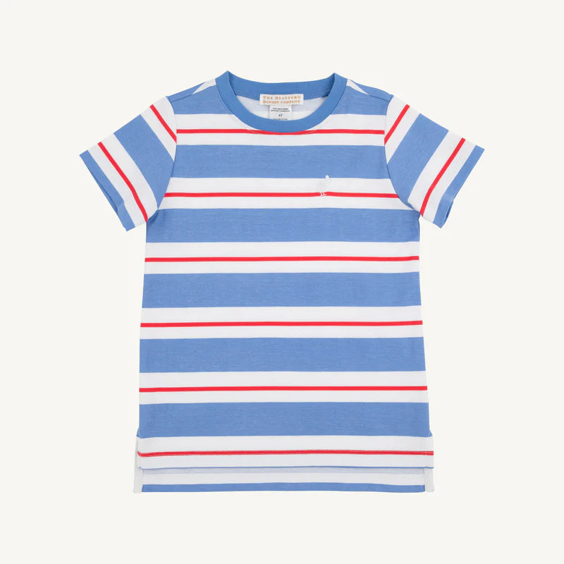 CARTER CREWNECK BARBADOS BLUE, RICHMOND RED, & WORTH AVENUE WHITE STORK