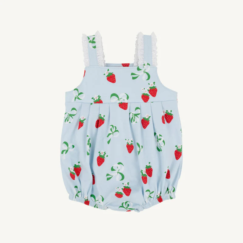 BRANHAM BUBBLE - PIMA - EYELET BOW AND BERRY/WORTH AVENUE WHITE