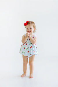 BRANHAM BUBBLE - PIMA - EYELET BOW AND BERRY/WORTH AVENUE WHITE