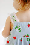 BRANHAM BUBBLE - PIMA - EYELET BOW AND BERRY/WORTH AVENUE WHITE
