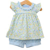 BLOOMING FLORAL RUFFLE BLOOMER SET