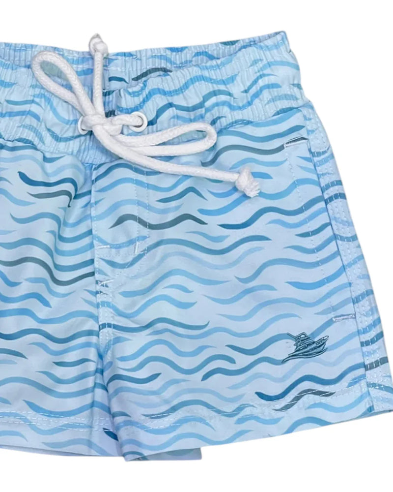 BLUE WAVES BOYS SWIM TRUNKS