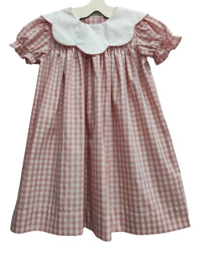 SCARLETT DRESS IN ROSE GINGHAM CHECK