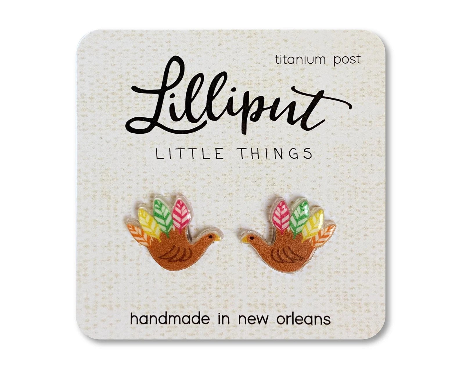 THANKSGIVING  HAND  TURKEY EARRINGS