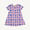 POLLY PLAY DRESS WILMINGTON WATERS/PIER PARTY PINK