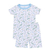 HOOK LINE AND SINKER SHORT PAJAMAS - LIGHT BLUE