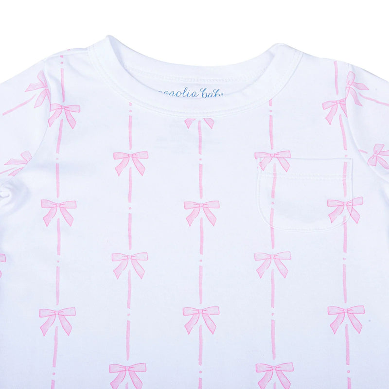 AMELIA'S CLASSICS PINK GIRL'S SHORT SLEEVE NIGHT DRESS