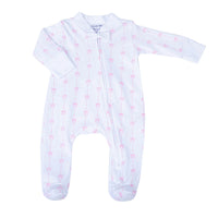 AMELIA'S CLASSICS PINK ZIPPER FOOTIE