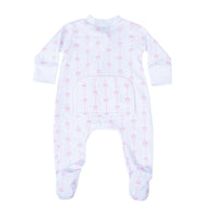 AMELIA'S CLASSICS PINK ZIPPER FOOTIE