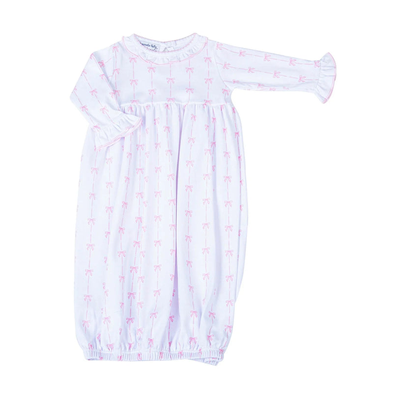 AMELIA'S CLASSICS PINK RUFFLE GATHERED GOWN