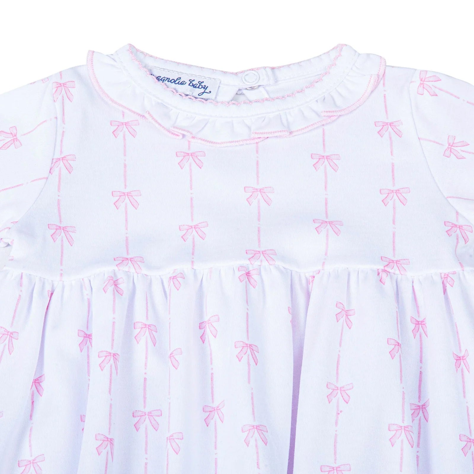 AMELIA'S CLASSICS PINK RUFFLE GATHERED GOWN