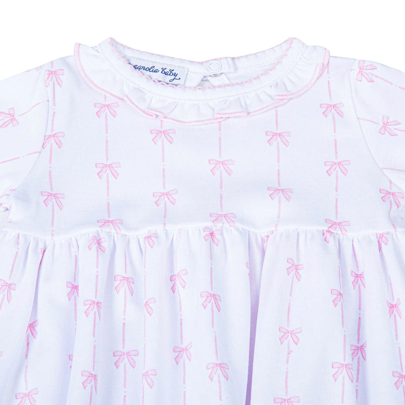 AMELIA'S CLASSICS PINK RUFFLE GATHERED GOWN