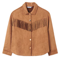 TWEEN SUEDE FRINGED SHACKET