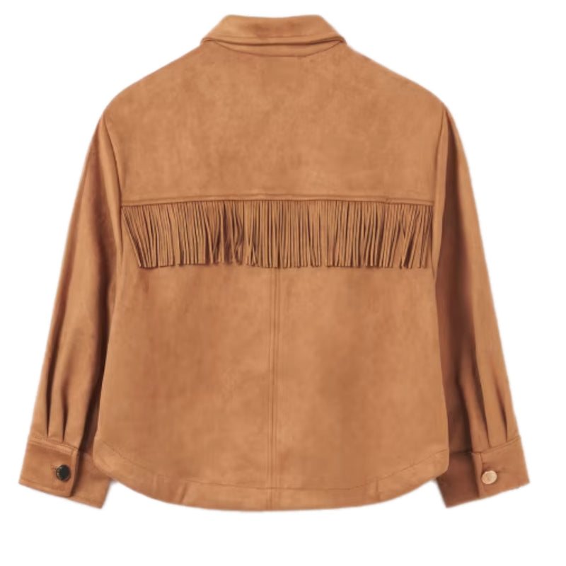 TWEEN SUEDE FRINGED SHACKET