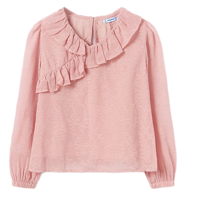 TWEEN RUFFLE TEXTURED TOP