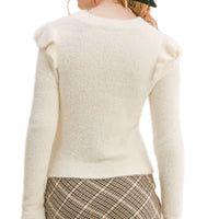 TWEEN ABIGAIL RUFFLE TRIM SWEATER