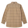 BOYS KHAKI PLAID CORDUROY BUTTON DOWN OVERSHIRT