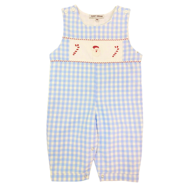 CANDY CANE AND SANTA EMBROIDERED LONGALL
